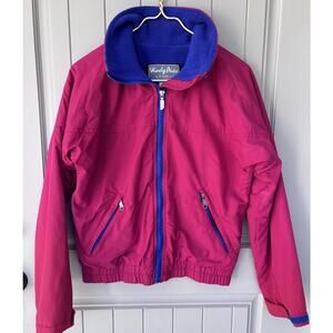 Vintage The North Face Pink Windy Pass Fleece Insulated Jacket Womens Sz Small